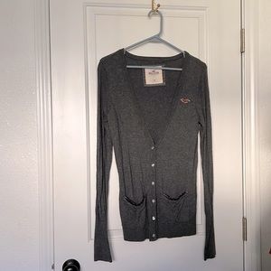 Hollister gray cardigan